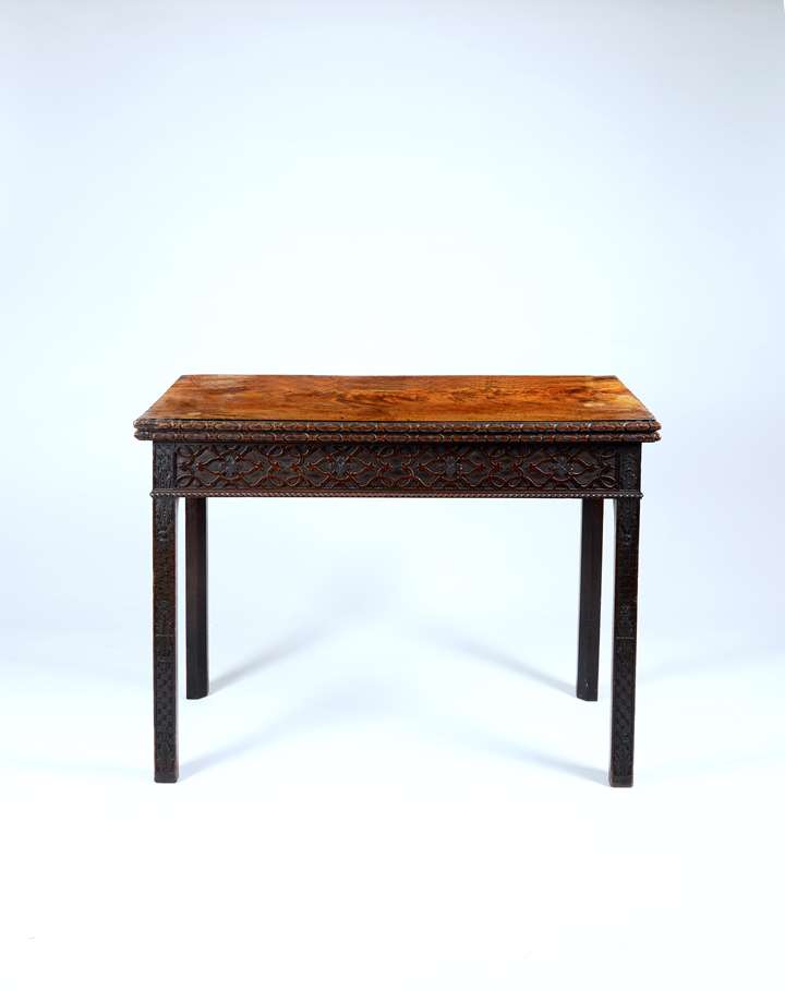 A Rare George II Period Carved Mahogany Card Table